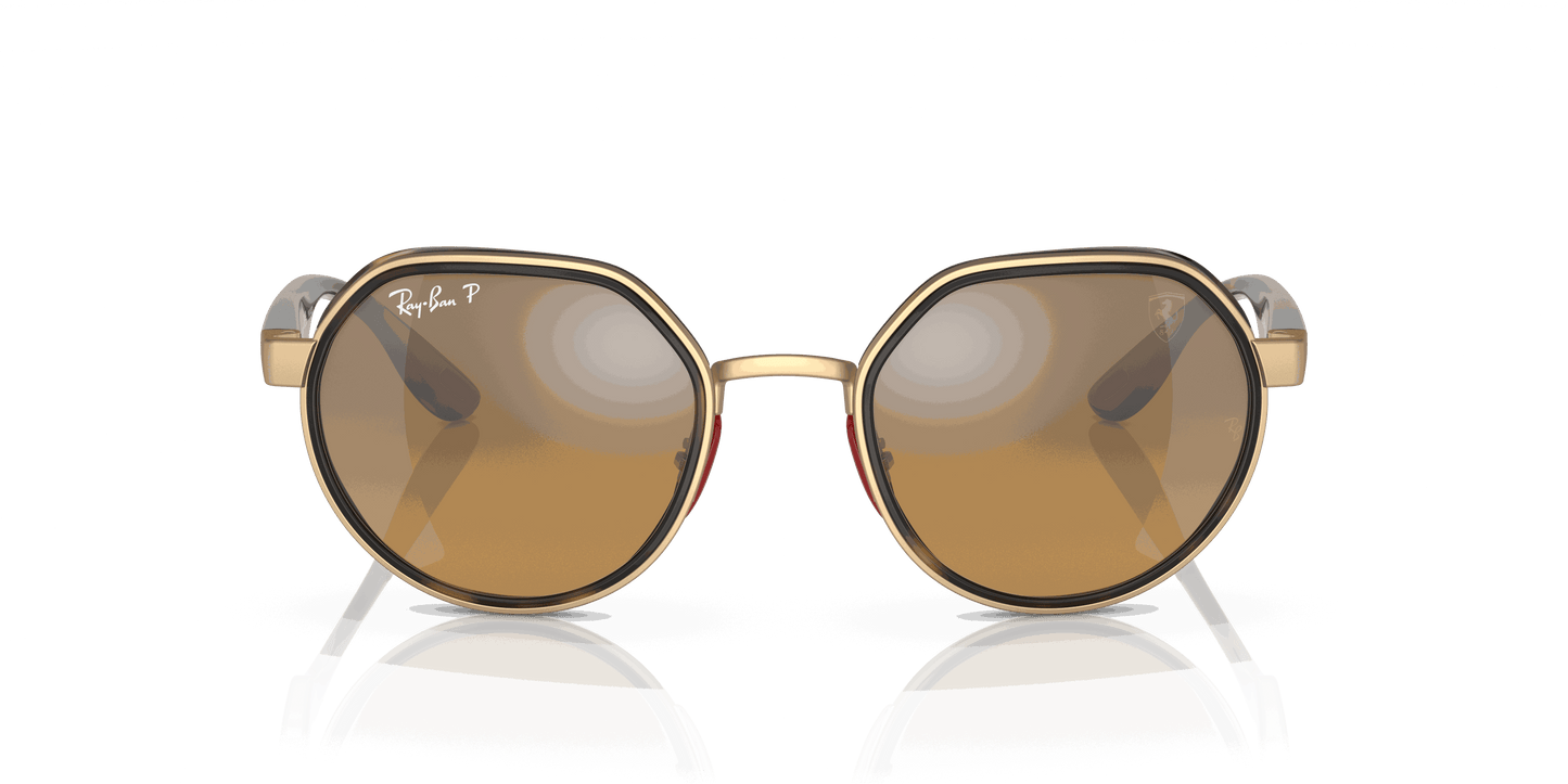 [Brown/Grey Lenses, Polished Gold Frame]