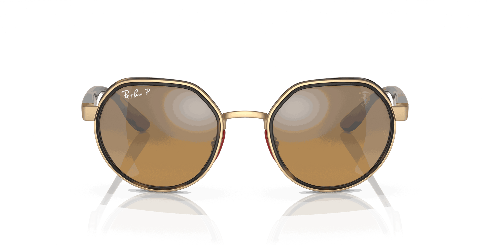 [Brown/Grey Lenses, Polished Gold Frame]