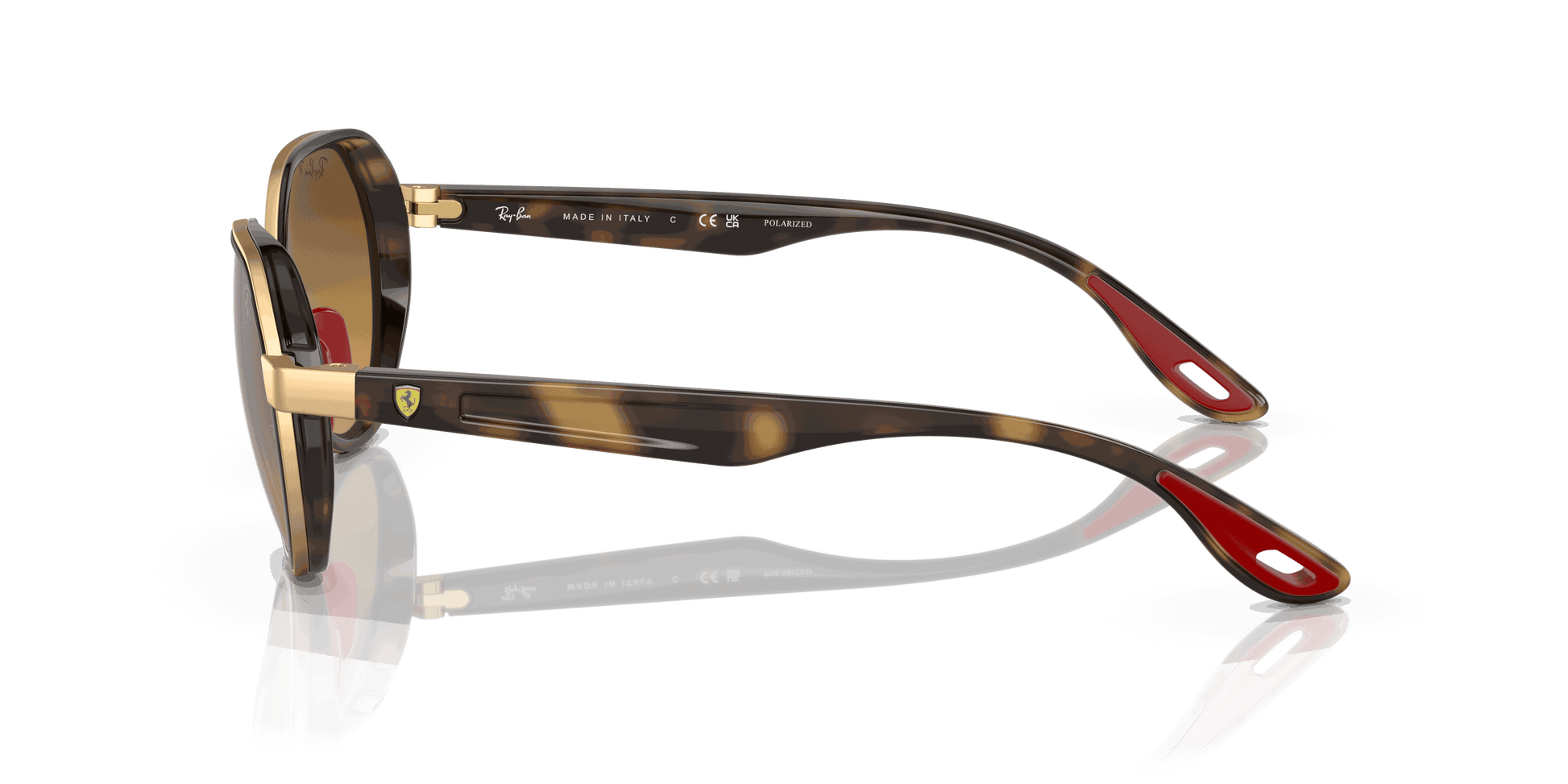 [Brown/Grey Lenses, Polished Gold Frame]