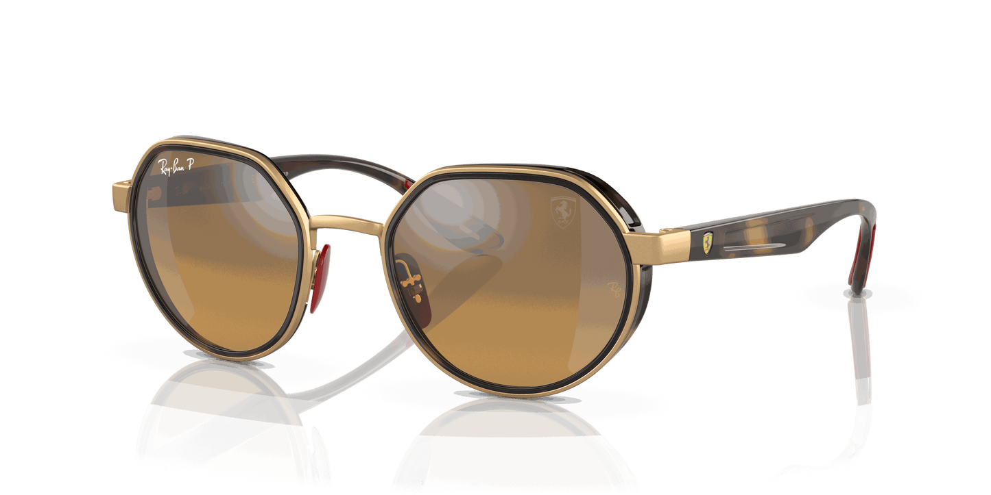 [Brown/Grey Lenses, Polished Gold Frame]