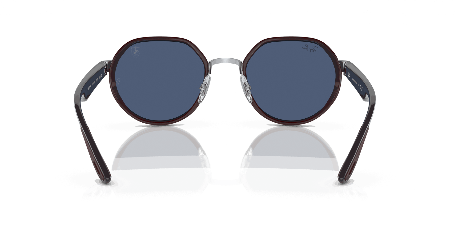 [Dark Blue Lenses, Polished Silver Frame]
