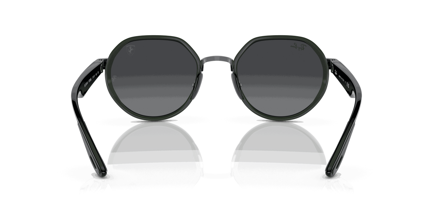 [Grey Mirror Silver Gradient Lenses, Polished Gunmetal Frame]