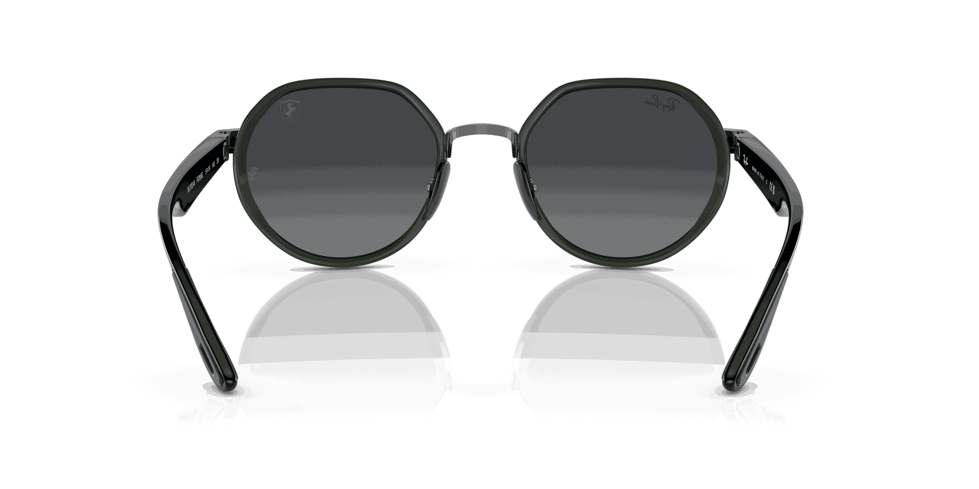 [Grey Mirror Silver Gradient Lenses, Polished Gunmetal Frame]
