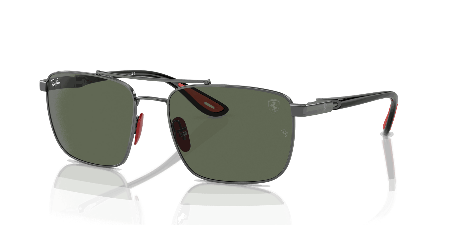 [Dark Green Lenses, Polished Gunmetal Frame]