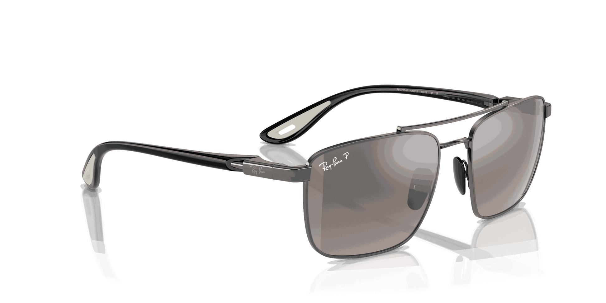 [Silver Lenses, Polished Gunmetal Frame]
