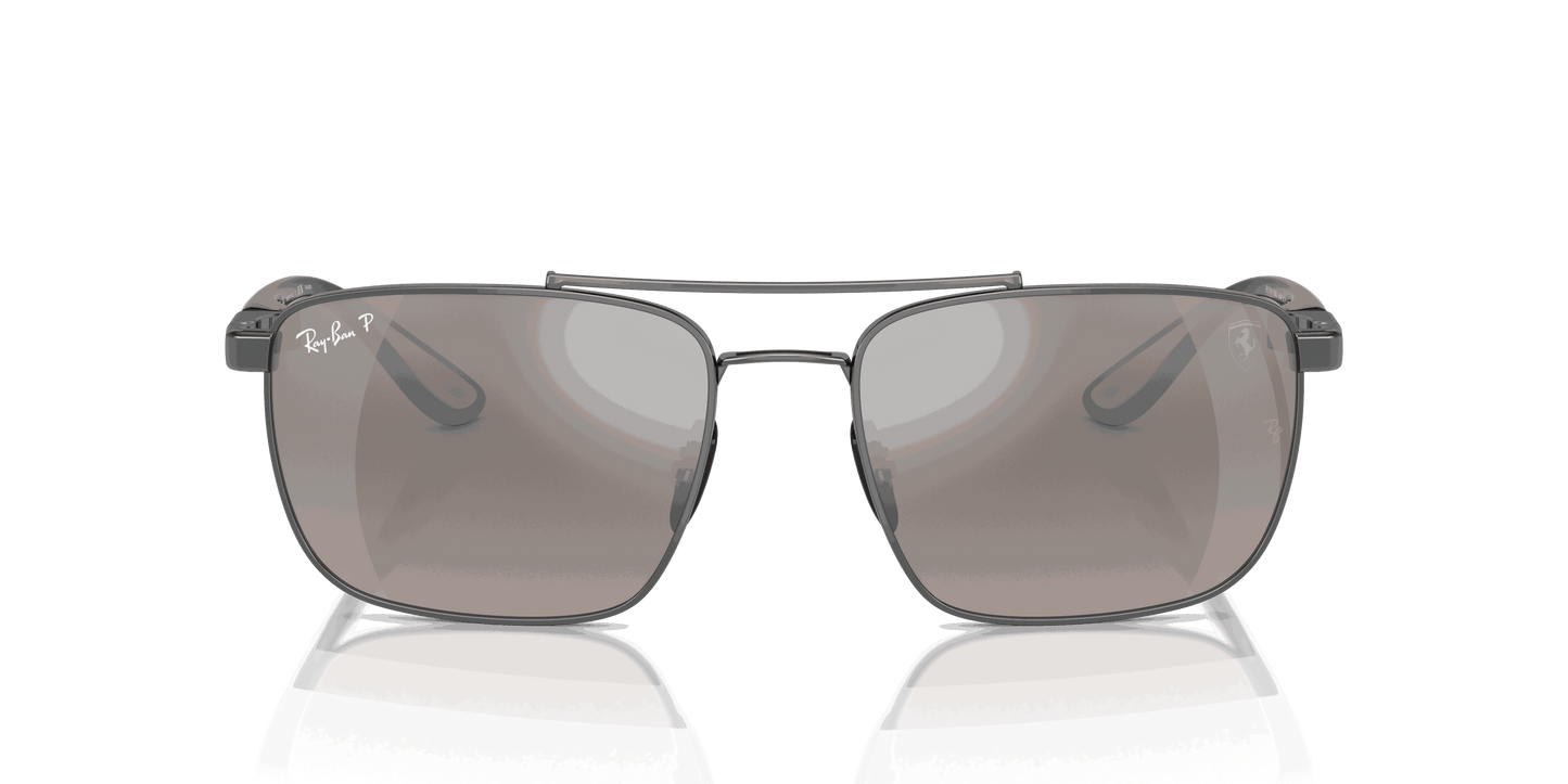 [Silver Lenses, Polished Gunmetal Frame]