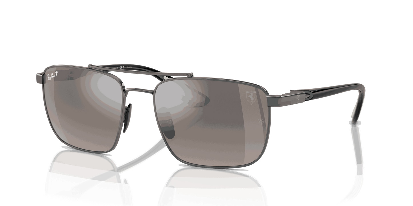 [Silver Lenses, Polished Gunmetal Frame]