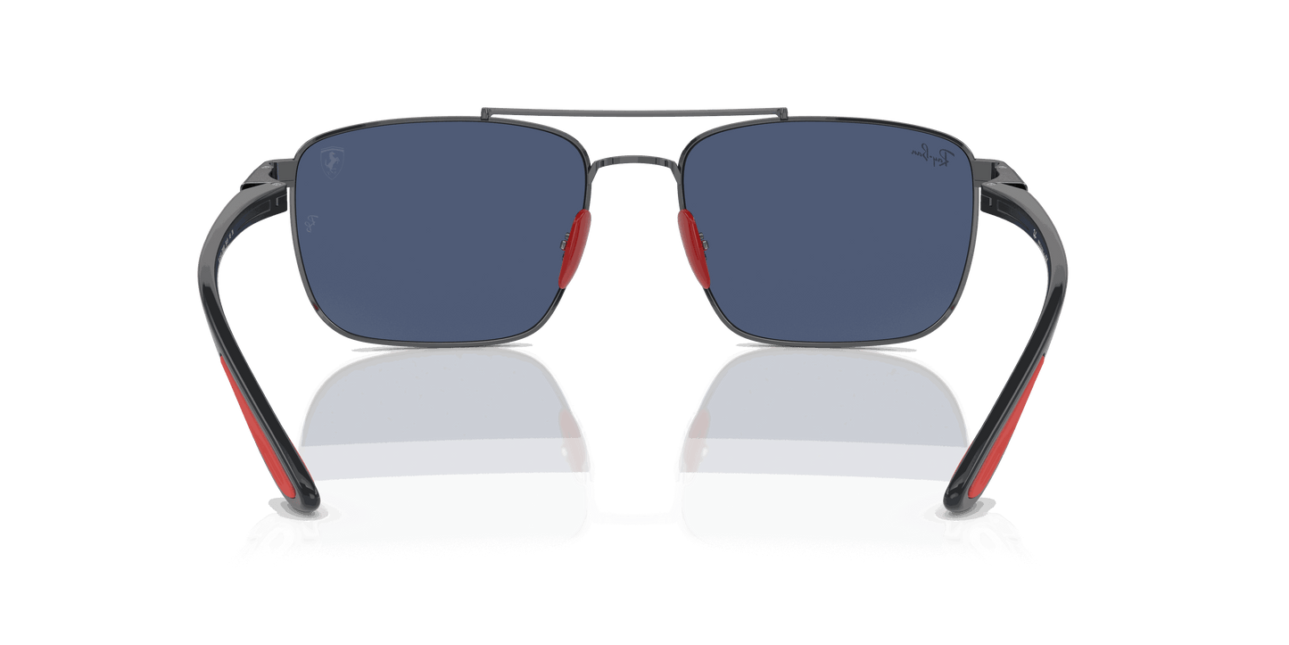 [Dark Blue Lenses, Polished Gunmetal Frame]