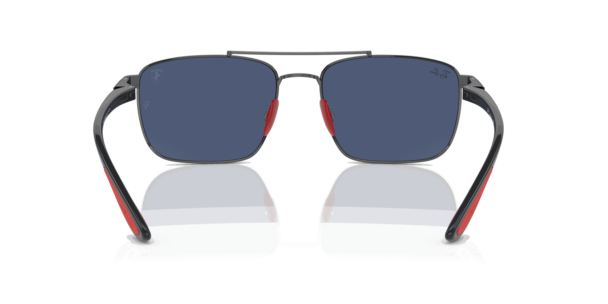 [Dark Blue Lenses, Polished Gunmetal Frame]