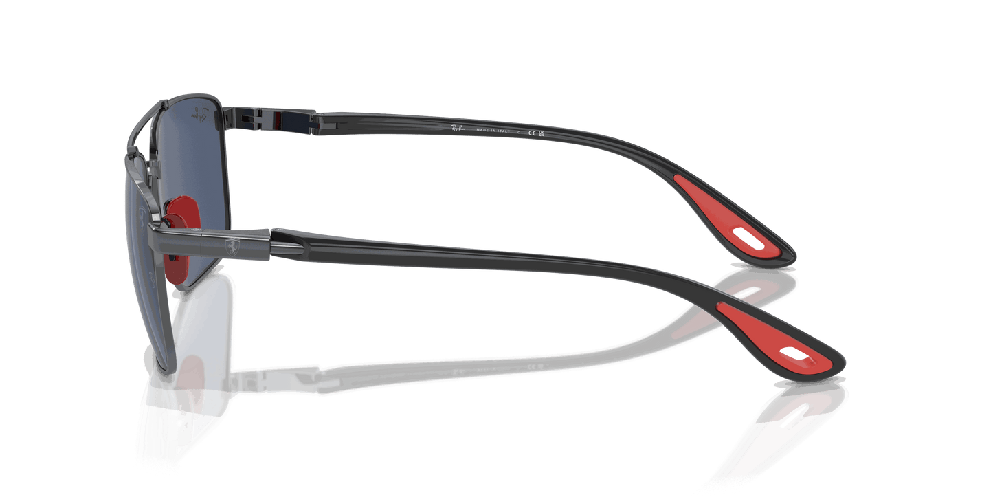 [Dark Blue Lenses, Polished Gunmetal Frame]