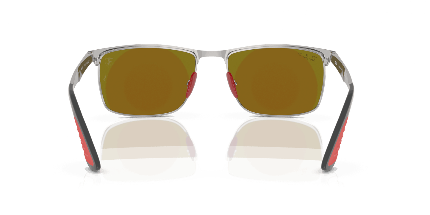 [Blue Lenses, Polished Silver Frame]
