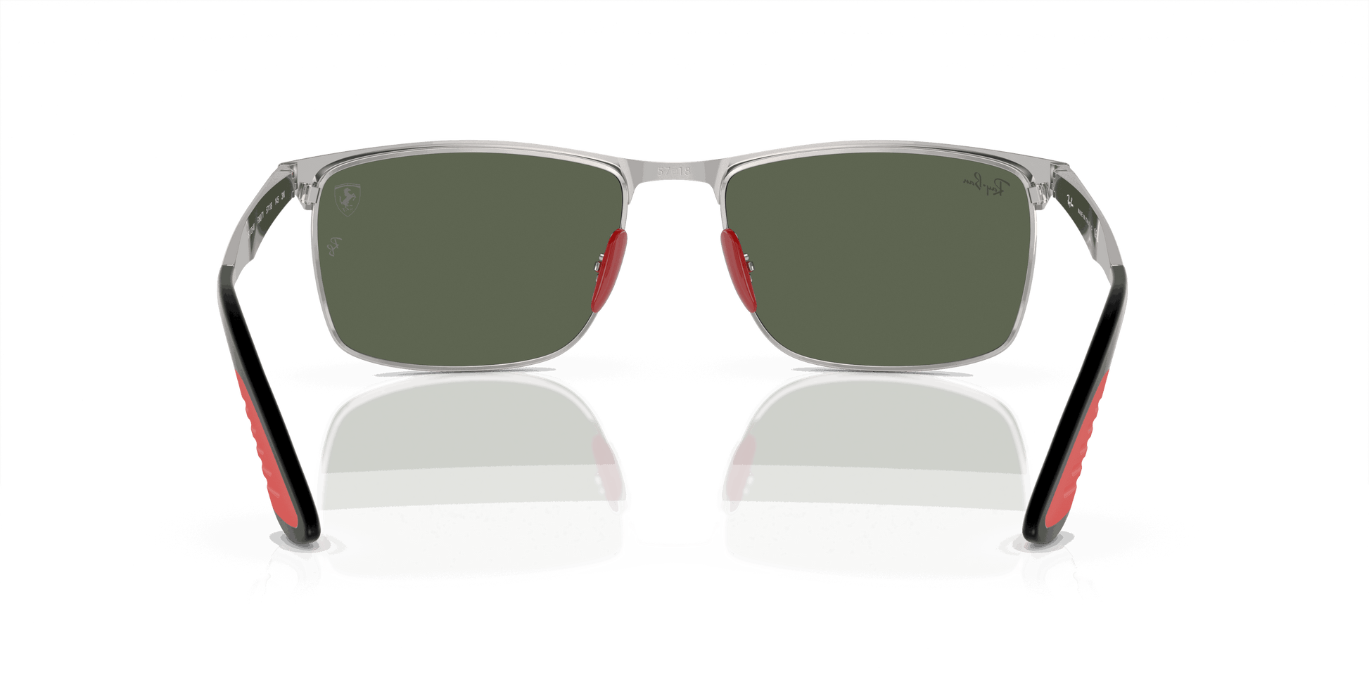 [Dark Green Lenses, Polished Black On Silver Frame]
