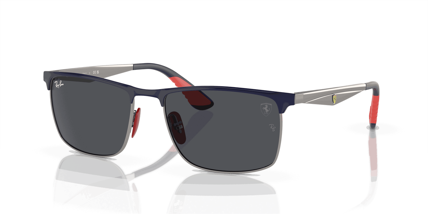 [Dark Grey Lenses, Polished Blue On Gunmetal Frame]