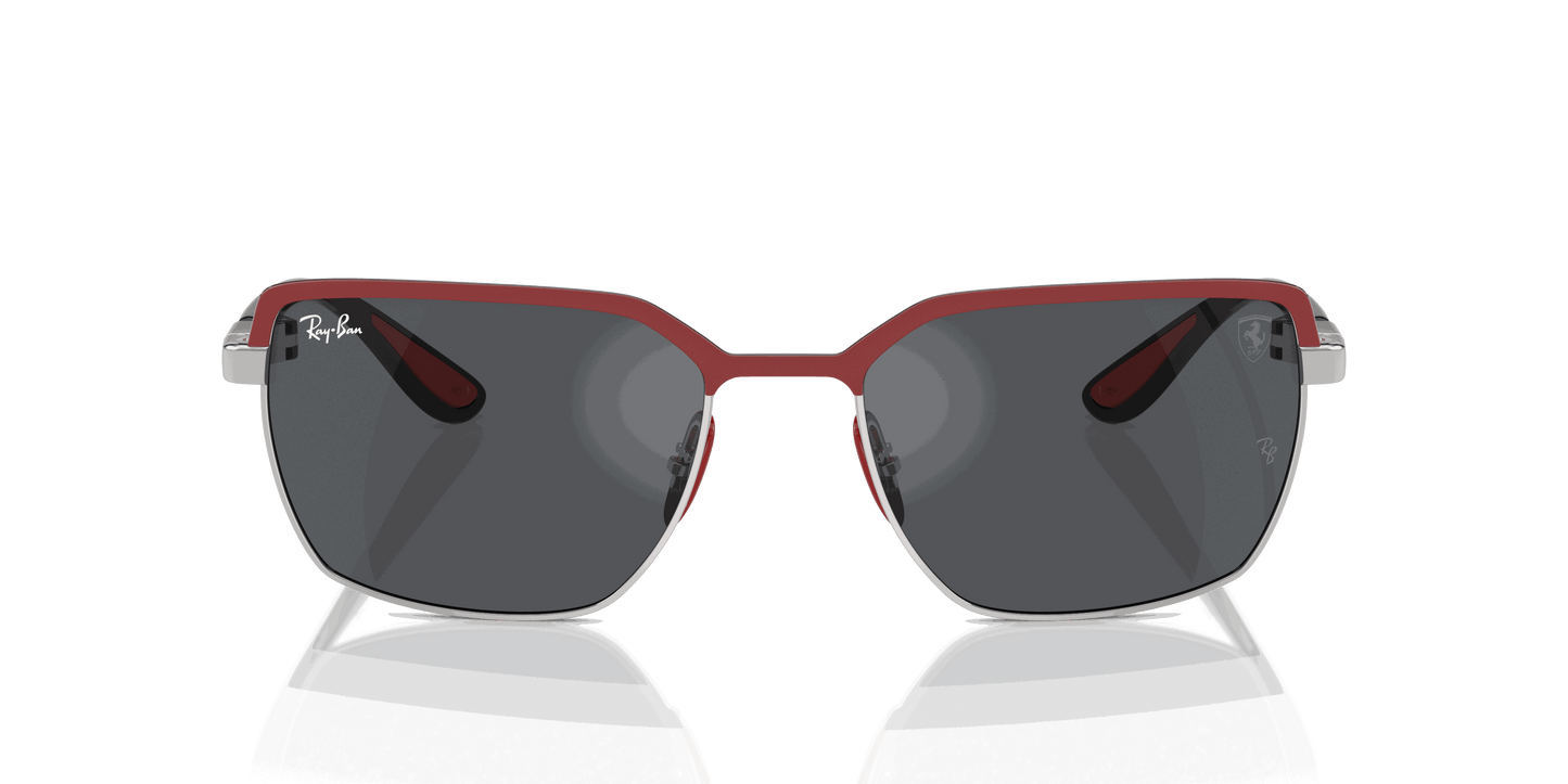 [Dark Grey Lenses, Matte Red On Gunmetal Frame]