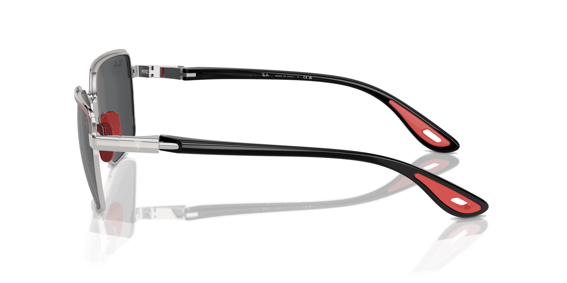 [Dark Grey Lenses, Matte Red On Gunmetal Frame]