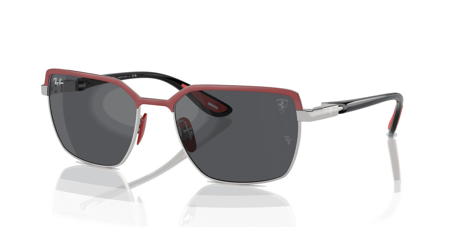 [Dark Grey Lenses, Matte Red On Gunmetal Frame]