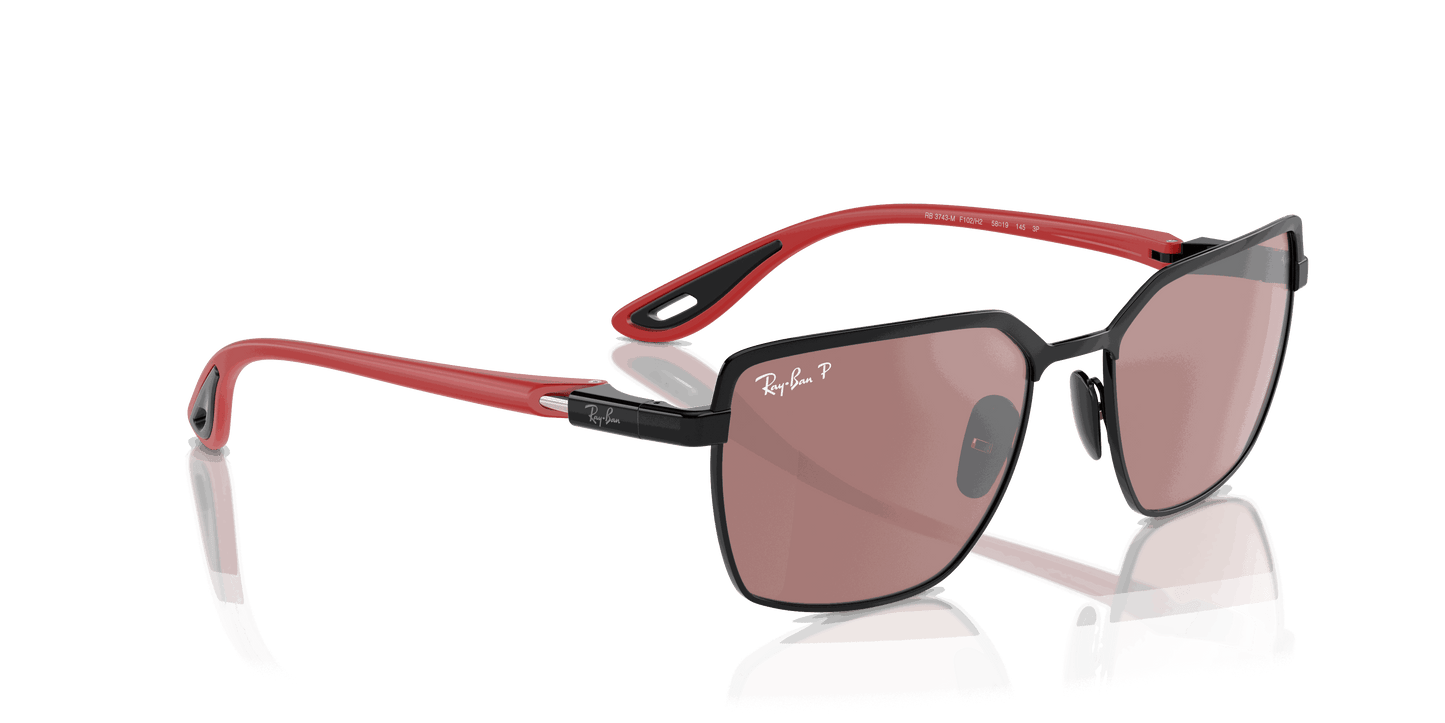 [Purple & Silver Lenses, Polished Black On Black Frame]
