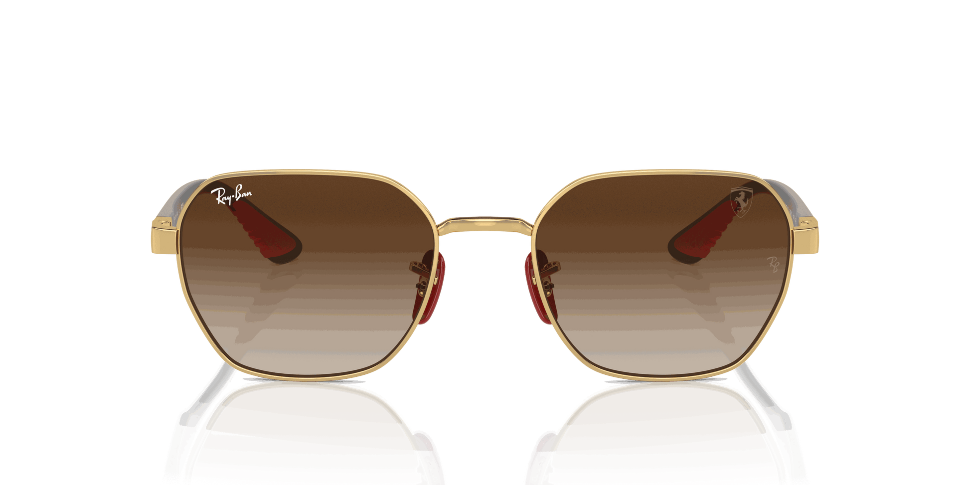 [Brown Lenses, Polished Arista Gold Frame]