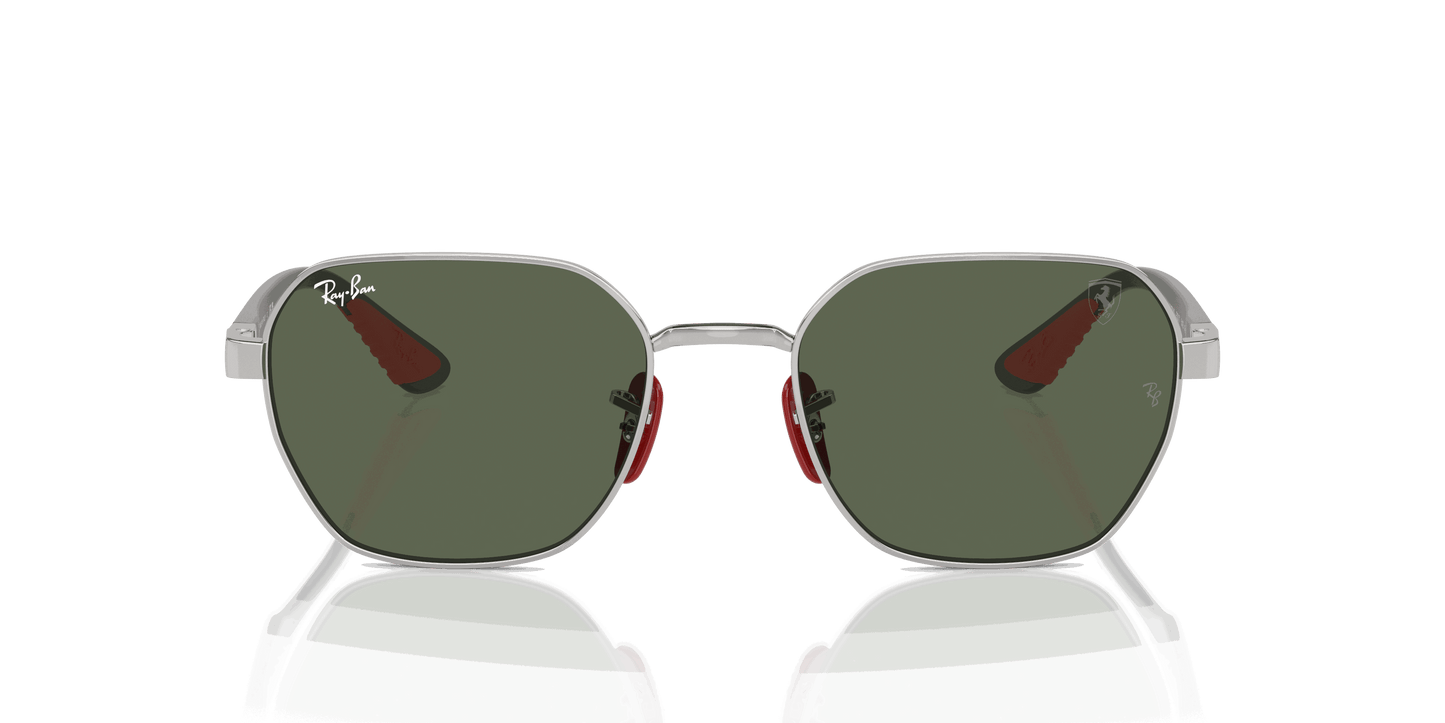 [Dark Green Lenses, Polished Silver Frame]
