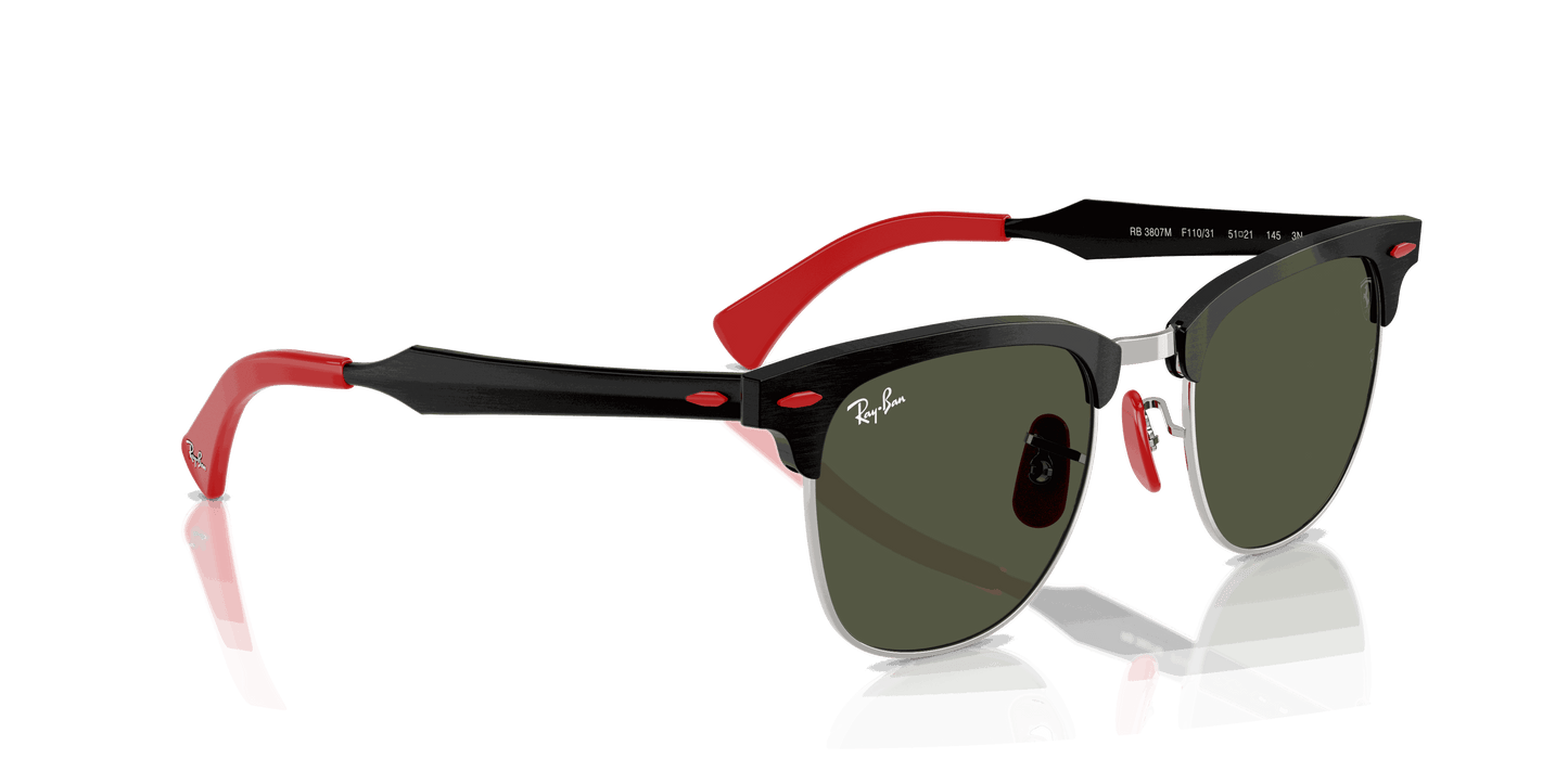 [G-15 Green Lenses, Matte Brushed Black On Silved Frame]