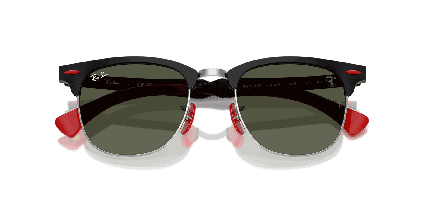 [G-15 Green Lenses, Matte Brushed Black On Silved Frame]