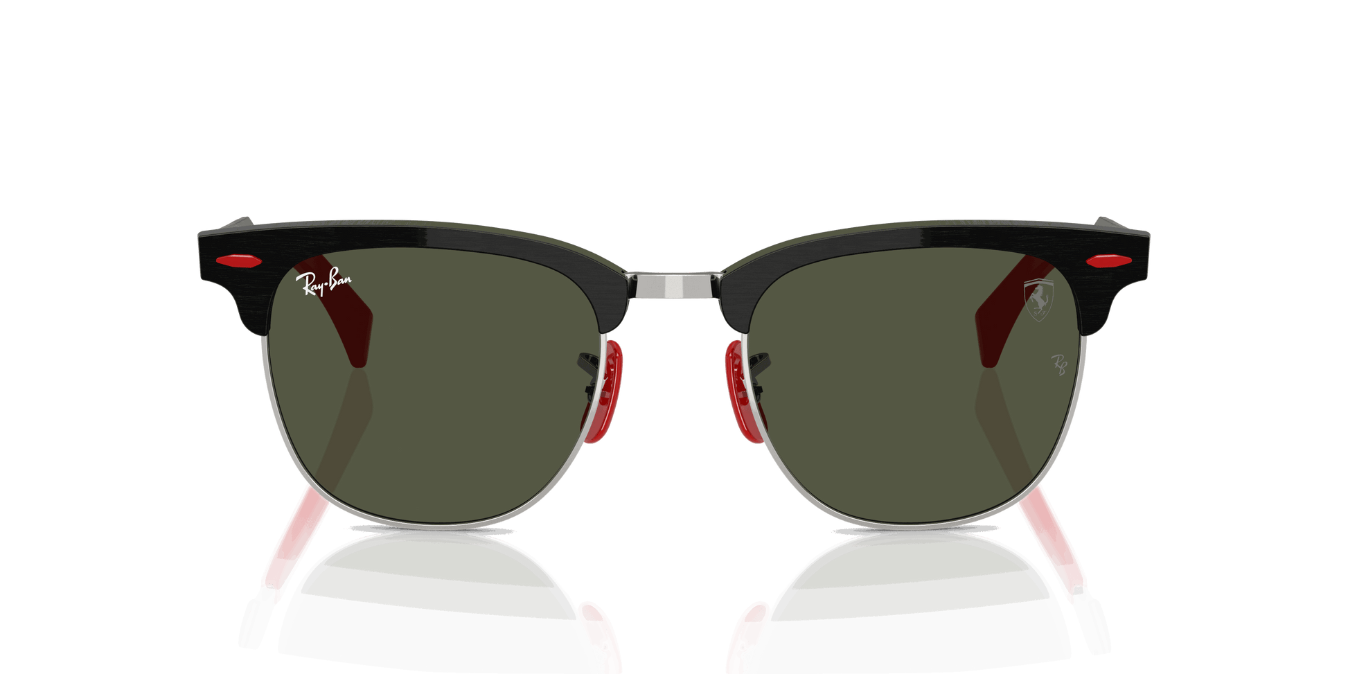 [G-15 Green Lenses, Matte Brushed Black On Silved Frame]