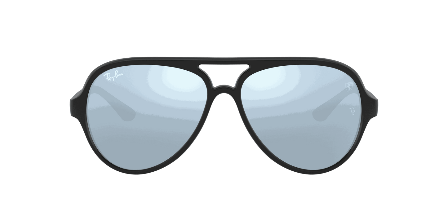 [Silver Flash Lenses, Matte Black Frame]