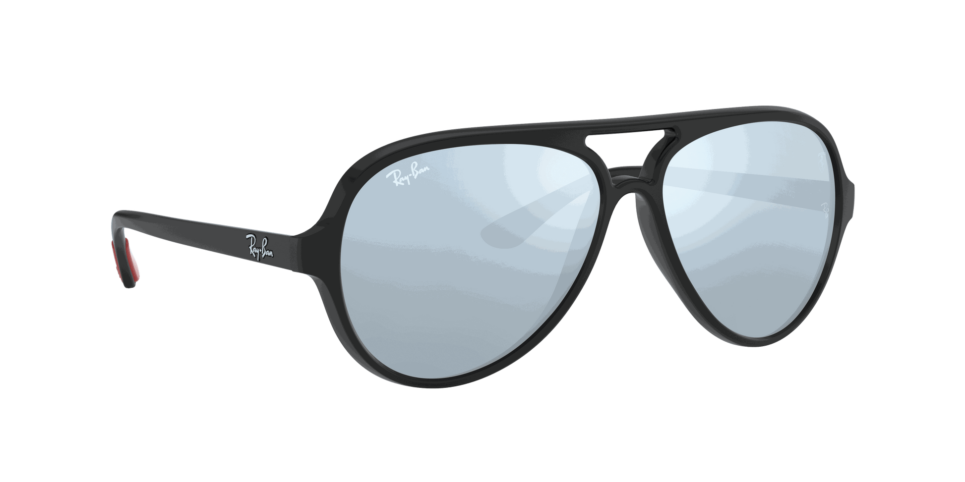[Silver Flash Lenses, Matte Black Frame]