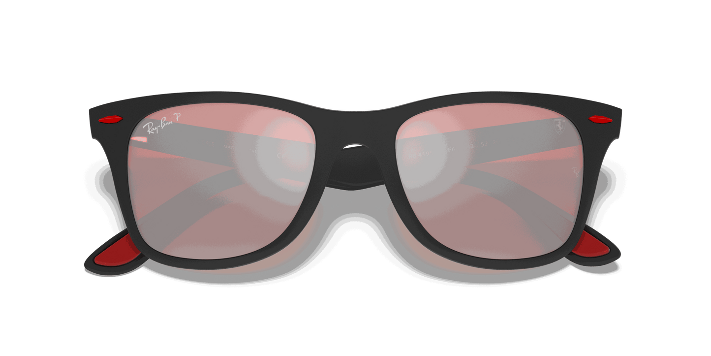[Purple Mirror Silver Lenses, Matte Black Frame]