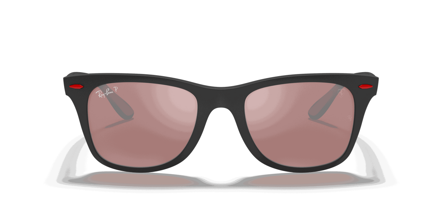 [Purple Mirror Silver Lenses, Matte Black Frame]