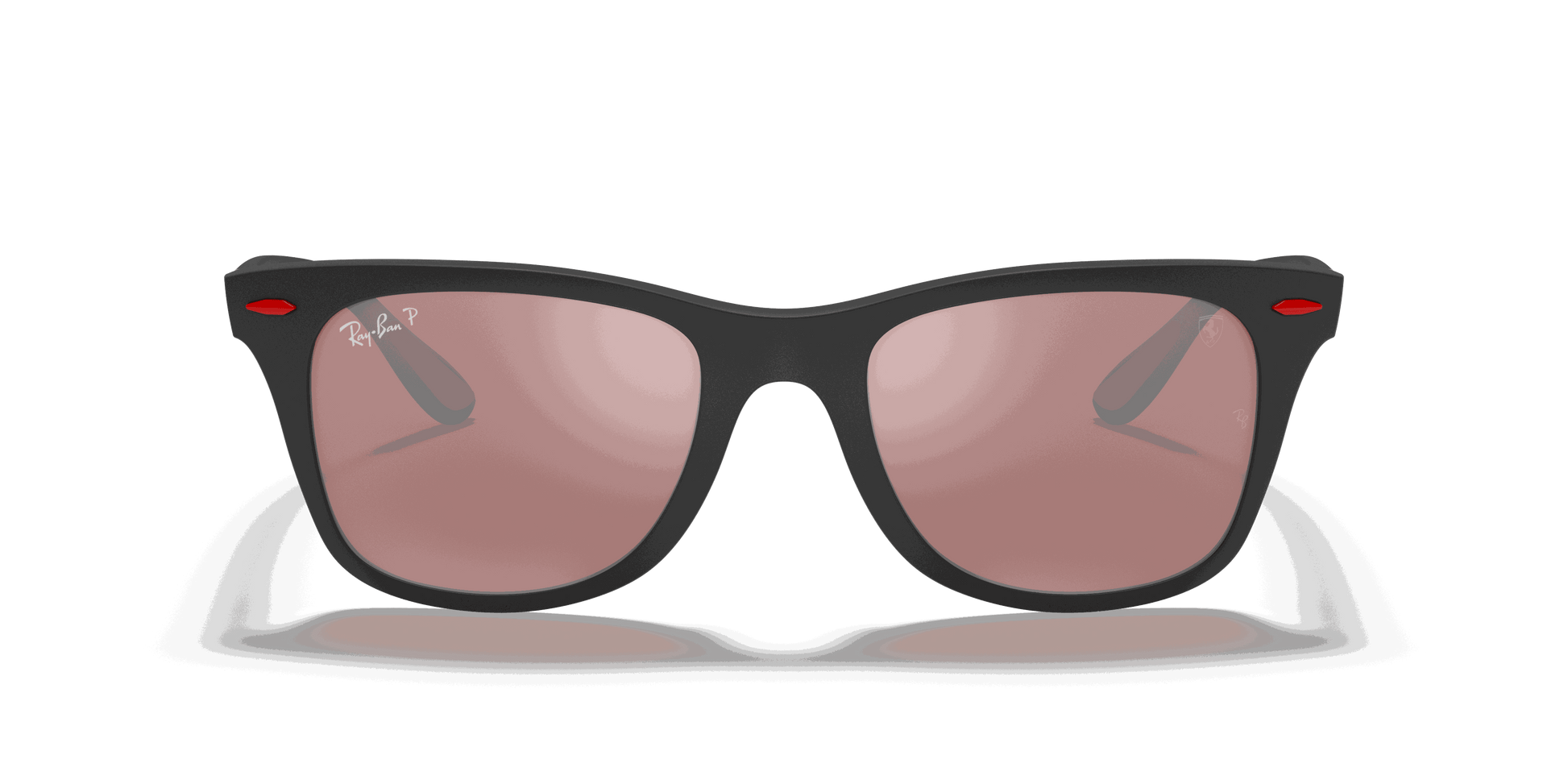 [Purple Mirror Silver Lenses, Matte Black Frame]