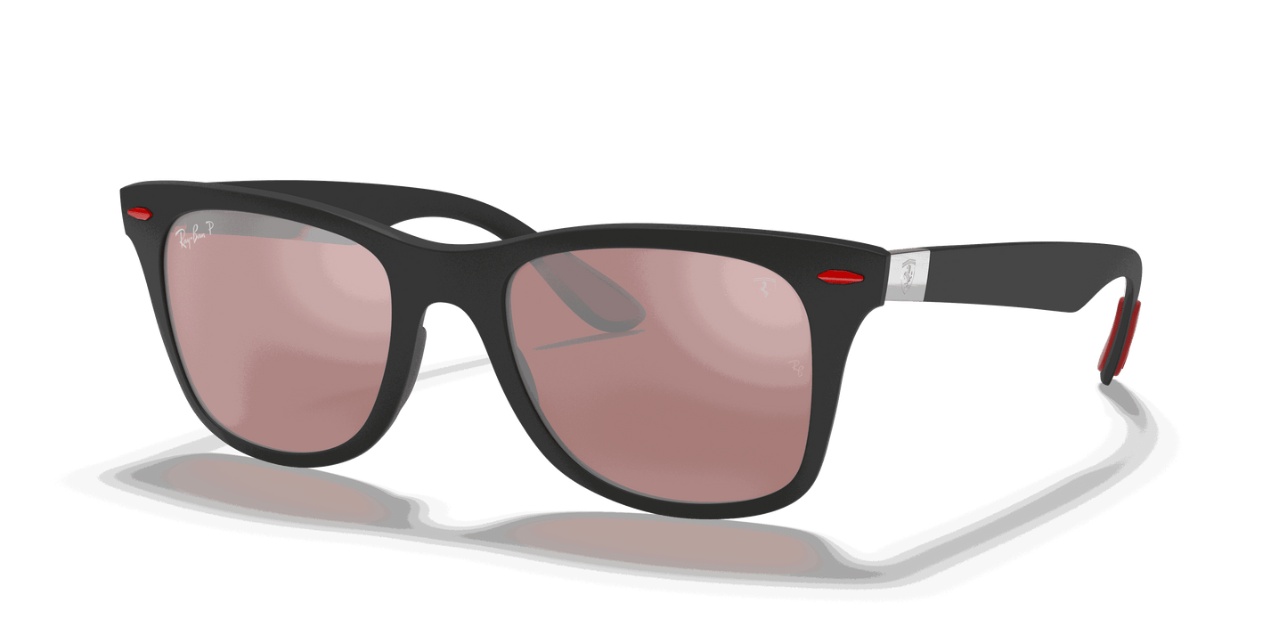[Purple Mirror Silver Lenses, Matte Black Frame]