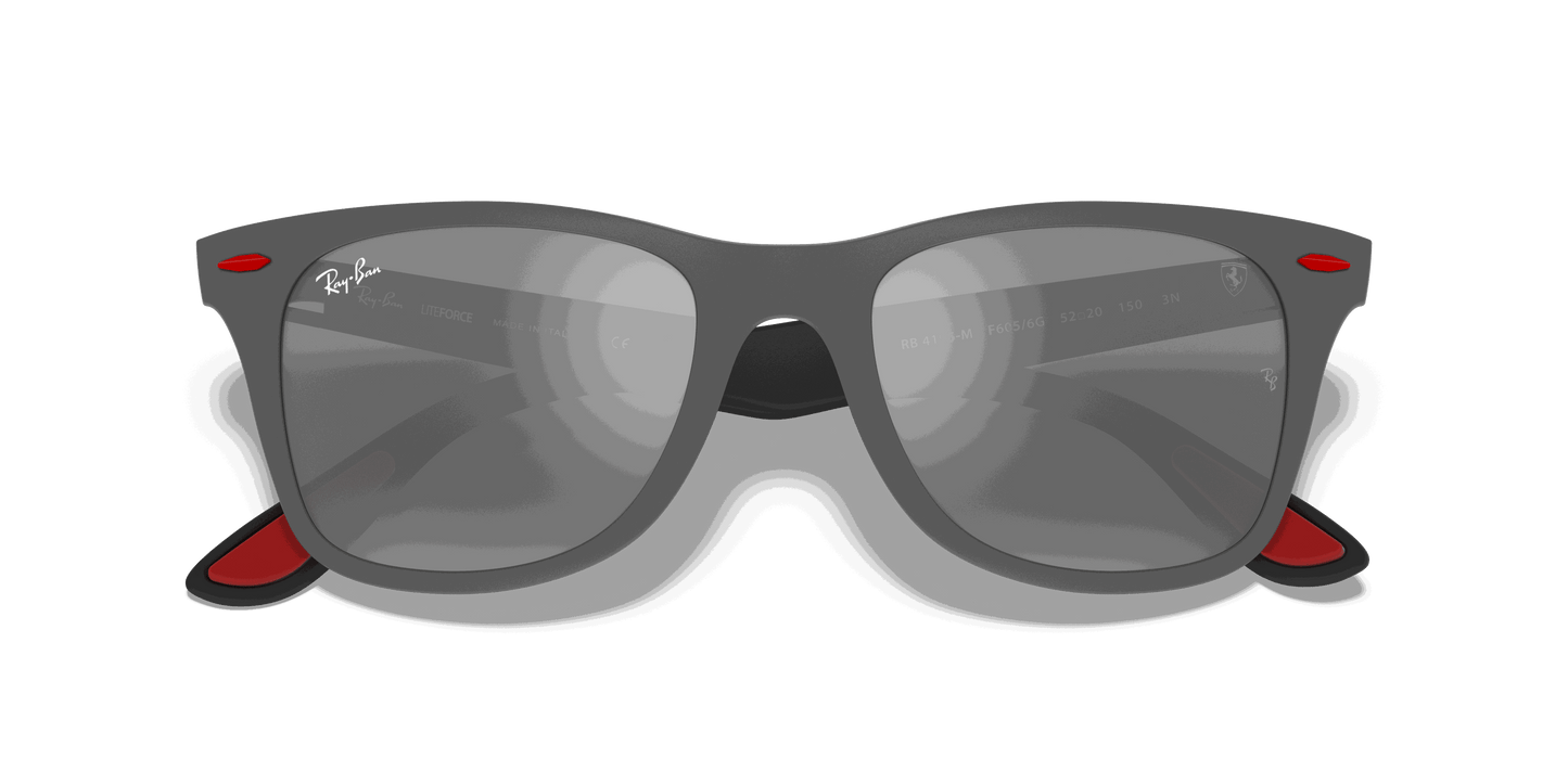 [Grey Mirror Silver Lenses, Matte Grey Frame]