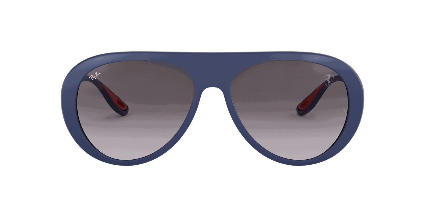 [Light Grey Gradient Dark Grey Lenses, Matte Blue Frame]