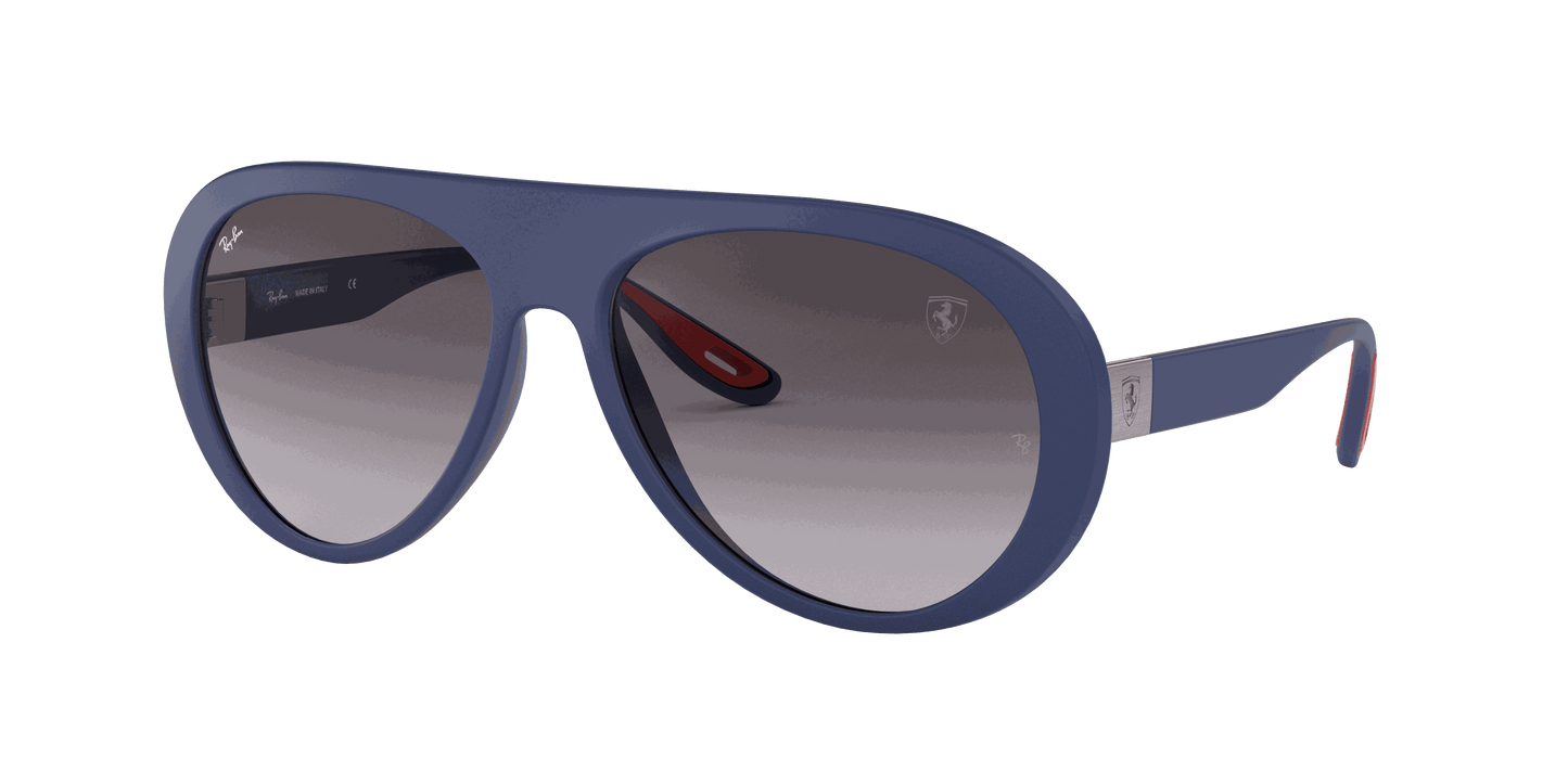 [Light Grey Gradient Dark Grey Lenses, Matte Blue Frame]