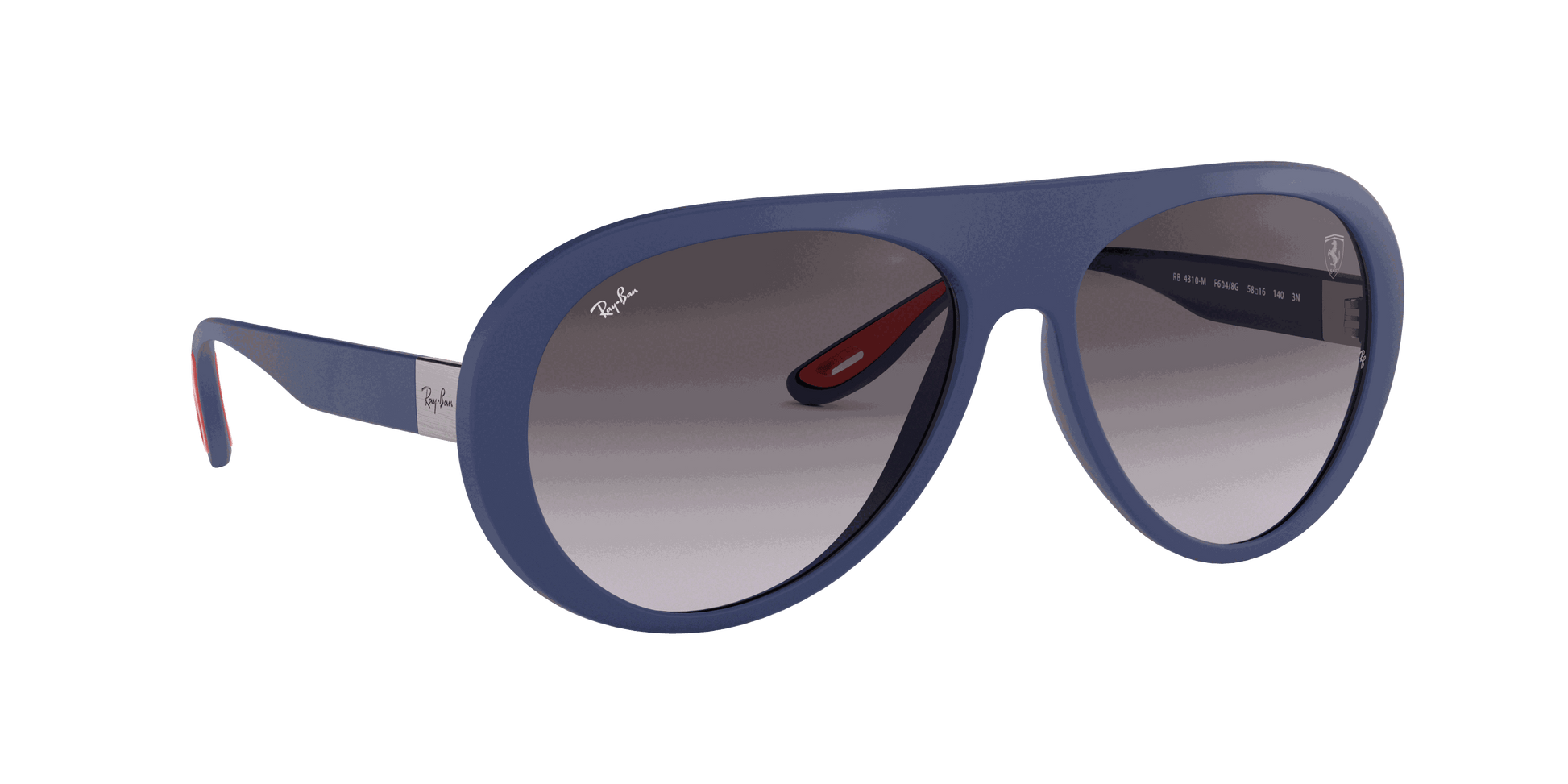 [Light Grey Gradient Dark Grey Lenses, Matte Blue Frame]