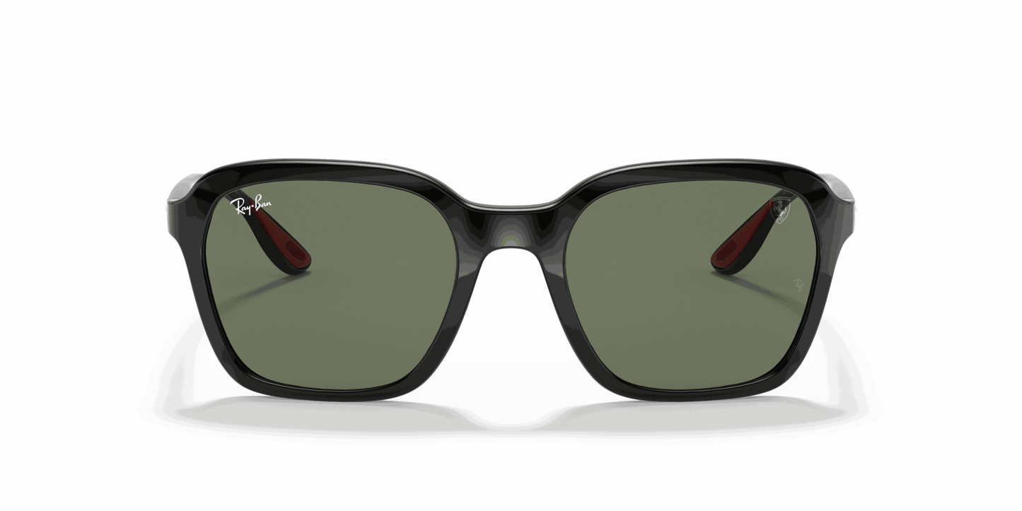 [Green Classic Lenses, Polished Black Frame]