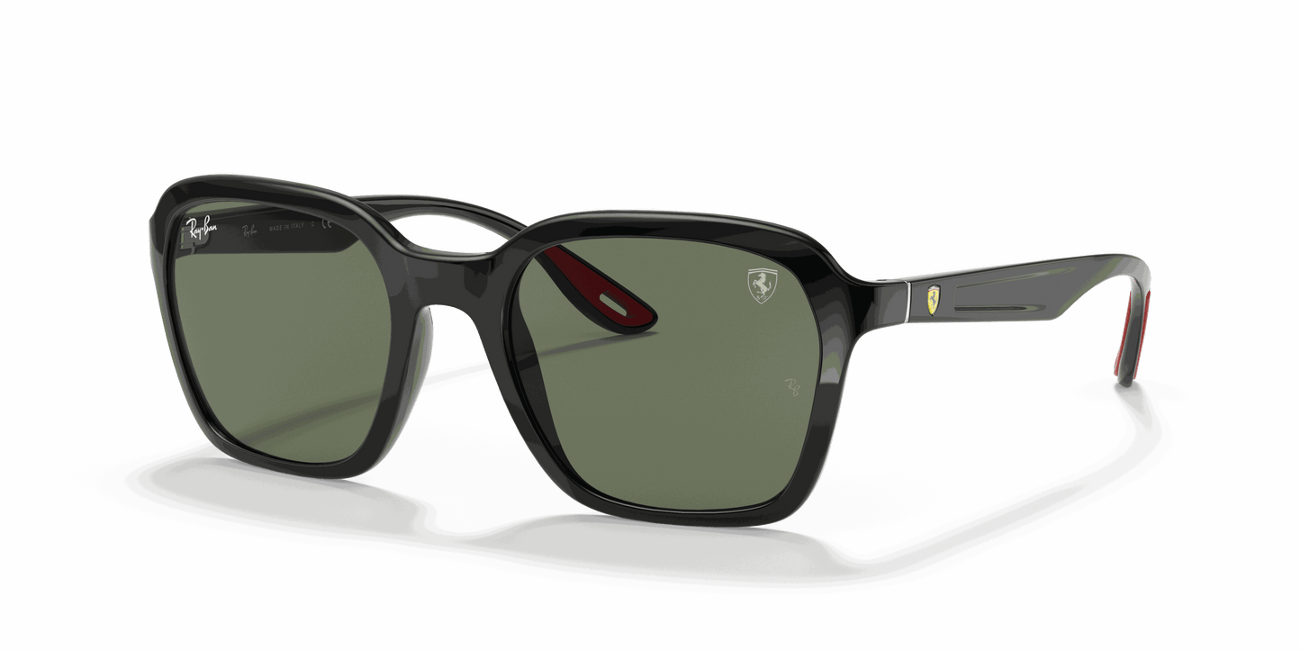 [Green Classic Lenses, Polished Black Frame]