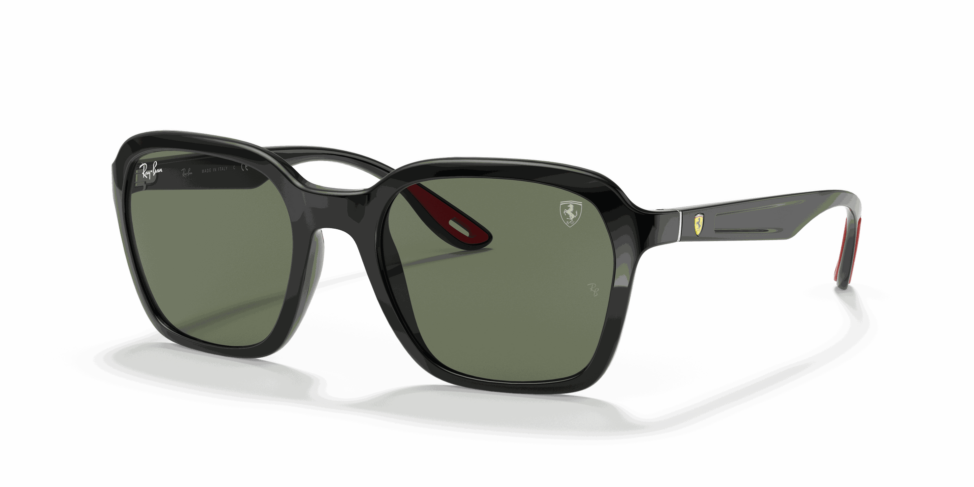 [Green Classic Lenses, Polished Black Frame]