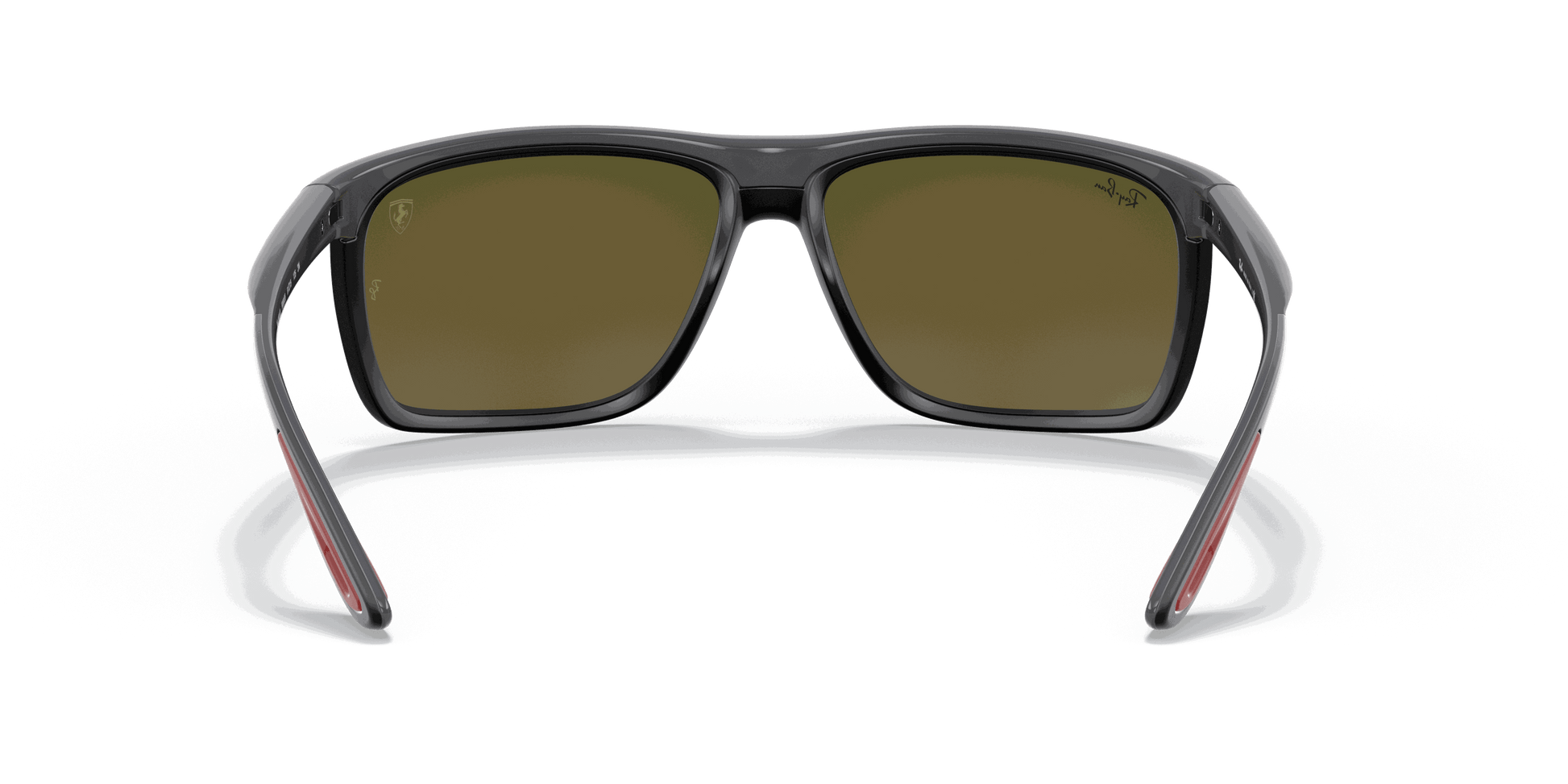 [Blue Mirror Lenses, Polished Grey Frame]