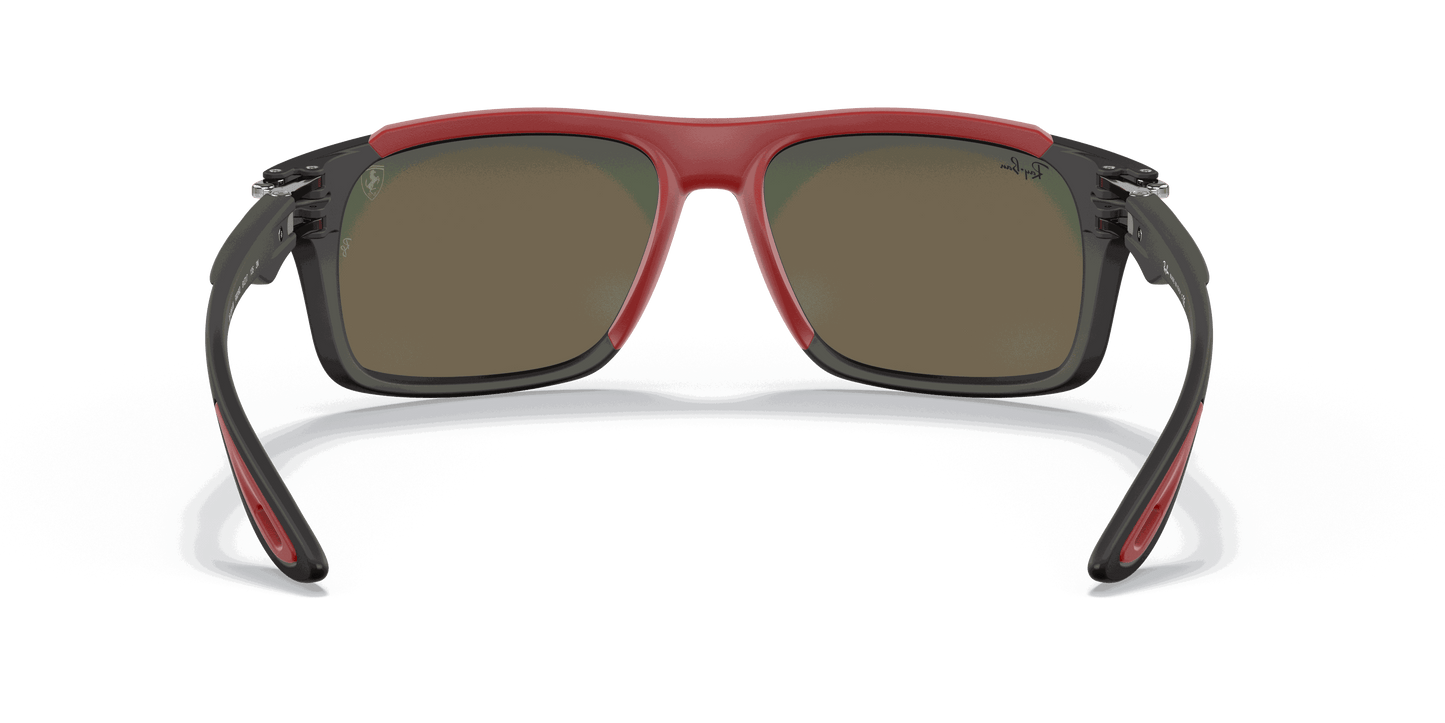 [Red Mirror Lenses, Matte Black Frame]