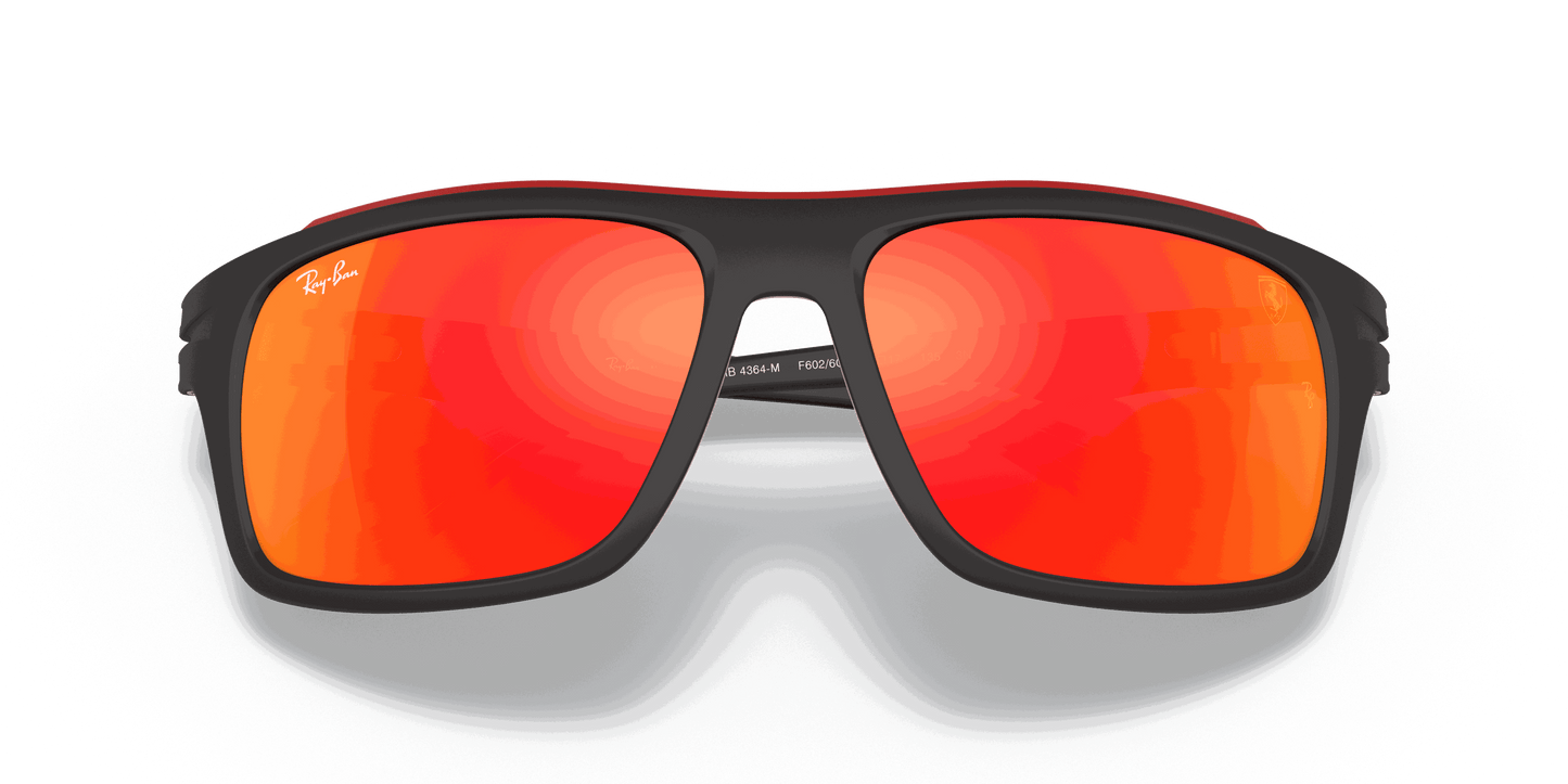 [Red Mirror Lenses, Matte Black Frame]
