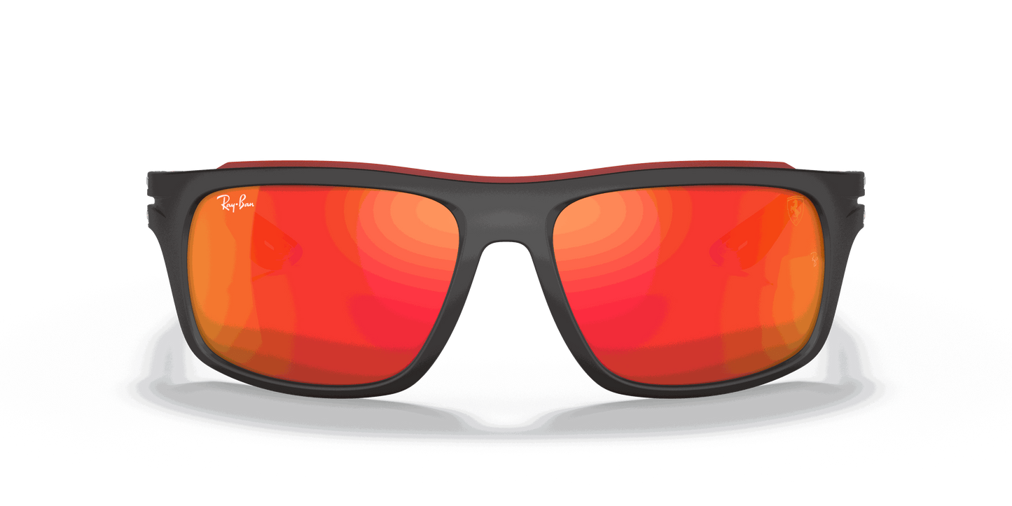 [Red Mirror Lenses, Matte Black Frame]