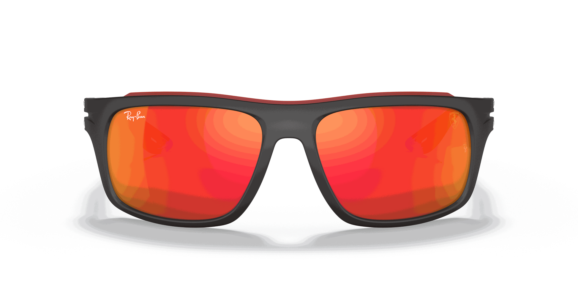 [Red Mirror Lenses, Matte Black Frame]