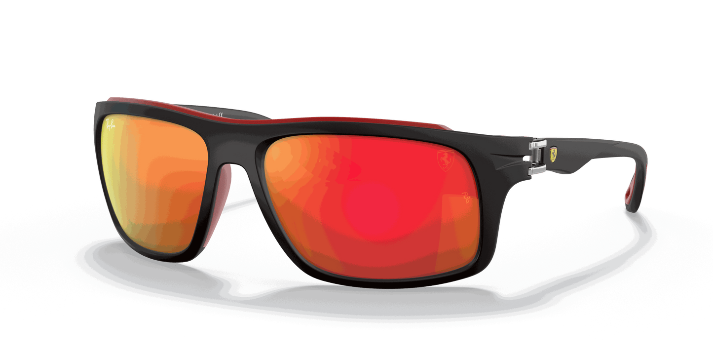 [Red Mirror Lenses, Matte Black Frame]