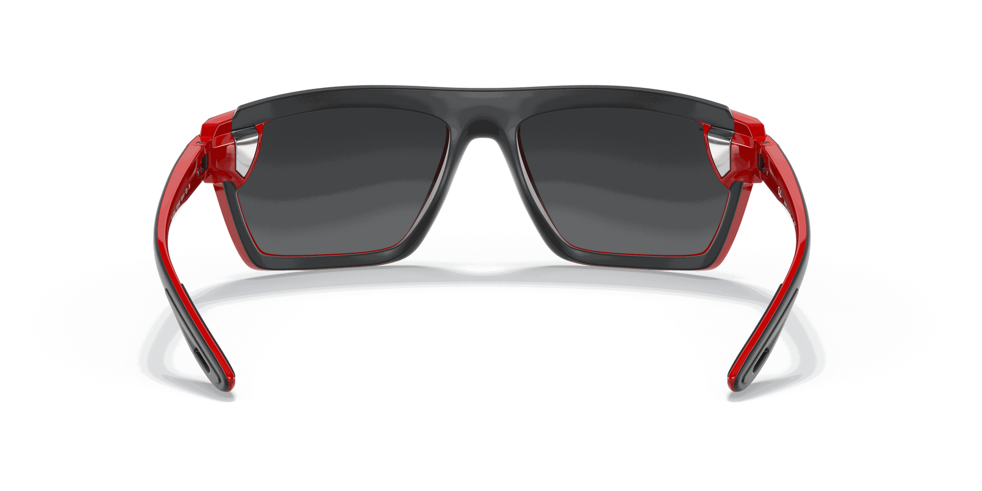[Grey Mirror Silver Lenses, Polished Red Frame]