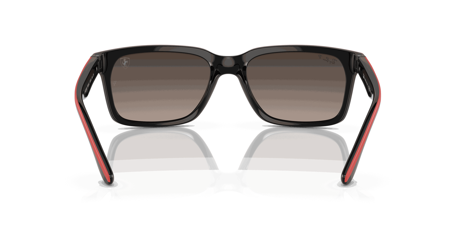 [Grey Lenses, Polished Black On Red Frame]