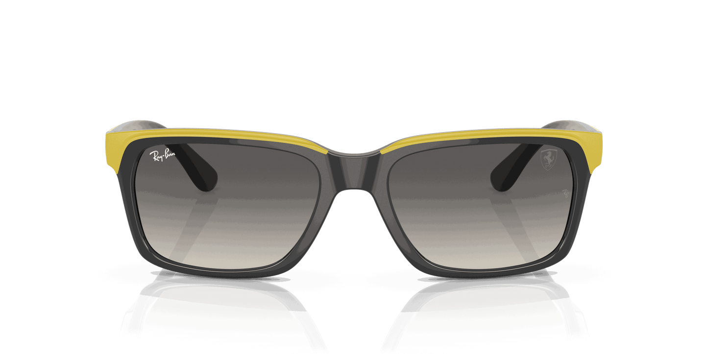 [Grey Lenses, Polished Grey On Yellow Frame]