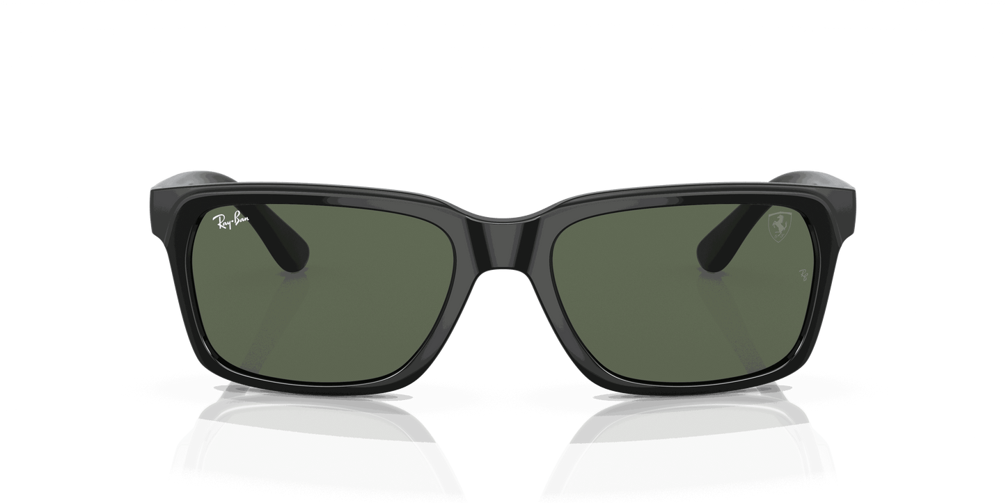 [Green Lenses, Polished Black Frame]