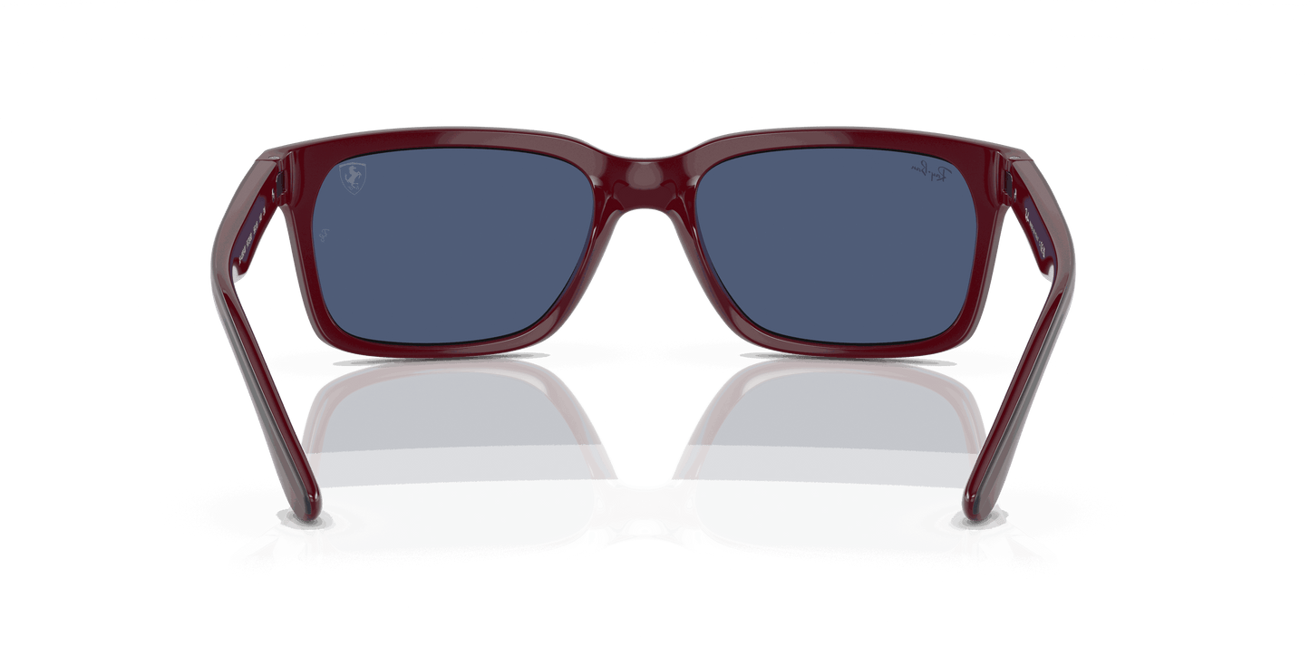 [Blue Lenses, Polished Dark Red On Grey Frame]